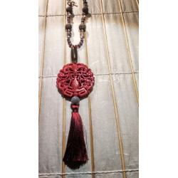 Medaillon Henan jade rouge...